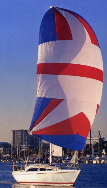 Yamaha 33 sailboat under sail