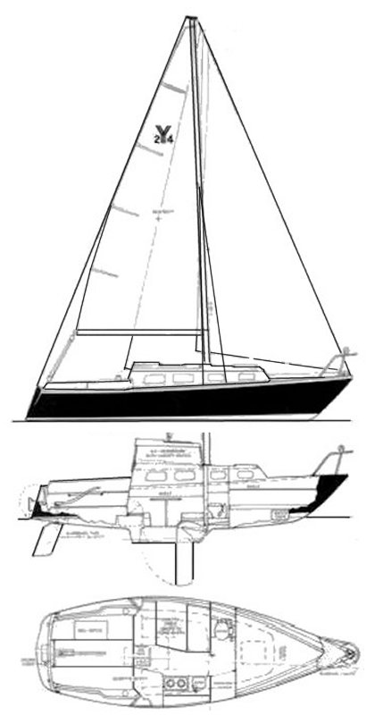 Seahorse 24 yankee 14 ton sailboat under sail