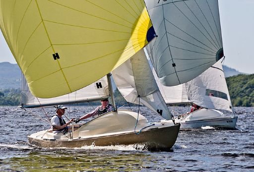 Yeoman junior sailboat under sail