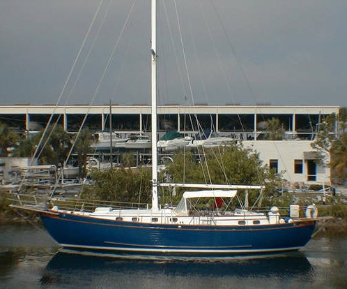Young sun 43 sailboat under sail